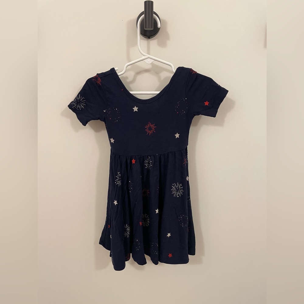 Kyte BABY Navy Blue Starry Kids Dress